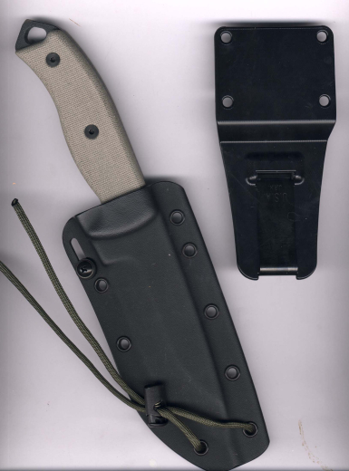 ESEE 5P-E mit Kydexscheide schwarz und schwarzer Klinge