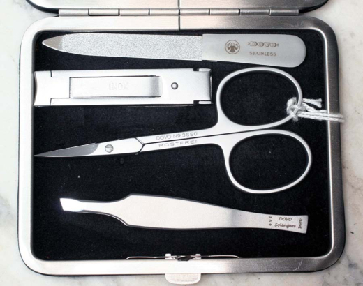 Dovo 515016 Maniküretui 4teilig Vollstahl Magnet