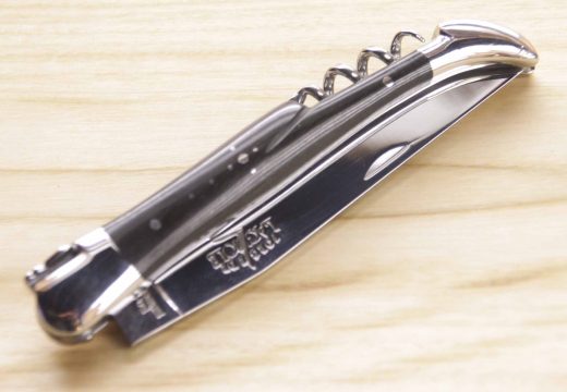 Forge de Laguiole Klappmesser zweiteilig Ebenholz Stahl poliert 22121INEBRI stainless