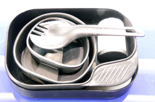 Camp A Box Luncbhox Frühstücksbox Essbox 7 teilig schwarz Wildo