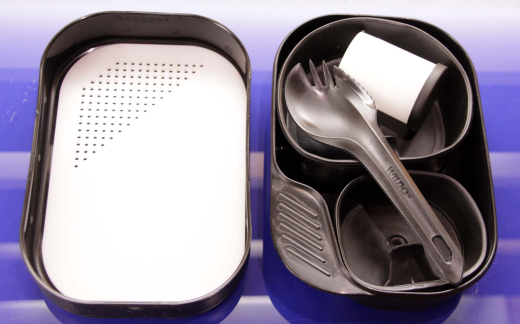 Camp A Box Luncbhox Frühstücksbox Essbox 7 teilig schwarz Wildo