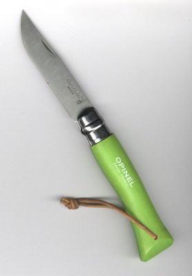 Opinel No 7 grn mit Lederriemen