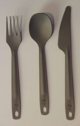 Titan Besteckset 3-tlg. Messer Gabel Löffel Origin Outdoors