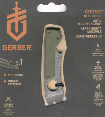 Gerber Chonk Multitool grn Kombiwerkzeug Mini Nageleisen Hebelwerkzeug