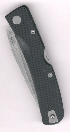 Manly Peak Klappmesser Schwarz Zweihandmesser S90V