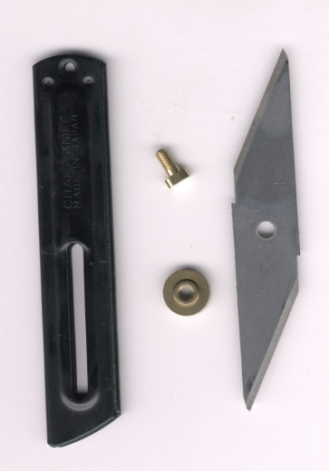 Olfa CK-1 Messer schwarzes Griffstück, Doppelklinge