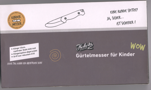 Kindermesser Herbertz Selektion mit schwarzem Griff 53061