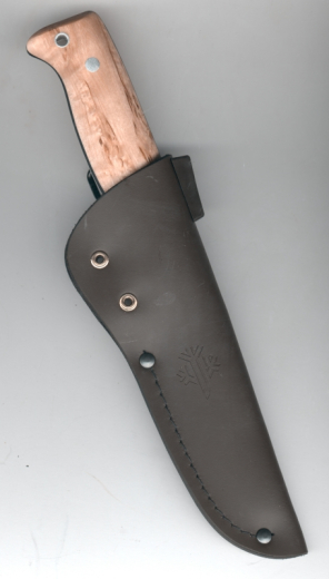 Peltonen Peltonen M07 Ranger Knife Fulltang Curly Birch FJP500 in brauner Lederscheide