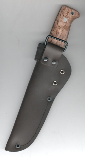 Peltonen Peltonen M07 Ranger Knife Fulltang Curly Birch FJP500 in brauner Lederscheide