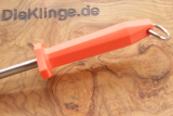 Friedrich Dick Wetzstab Polierstab glatt, Metall, roter Griff mit Klingenstop und Aufhängeöse 74691250R