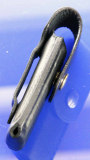 Sickinger Messer Leder Etui schwarz, silberner Druckknopf für MS