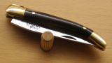 Minimesser Laguiole 127BF Messing dunkles Horn 00003905