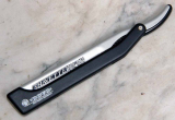 Dovo Shavette Kunststoffgriff schwarz 201081, silberner Halter