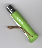 Opinel No 7 grün mit Lederriemen
