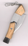 Maserin 74322 Pilzmesser Olivenholz mit Ausklappbürste