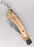 Maserin 74322 Pilzmesser Olivenholz mit Ausklappbürste