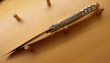 Forge de Laguiole Klappmesser zweiteilig helles Horn hochglanz poliert Messingbacken 00004003