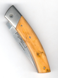 Au Sabot Baribal Klappmesser mit Wacholderwurzelholzgriff und Backen 434109