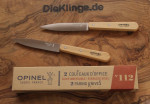 Opinel No. 112 Universalmesser Glattschliff Naturholzgriffe 2er Set