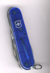 Victorinox Huntsman blue blau transparent 1.3713.T2